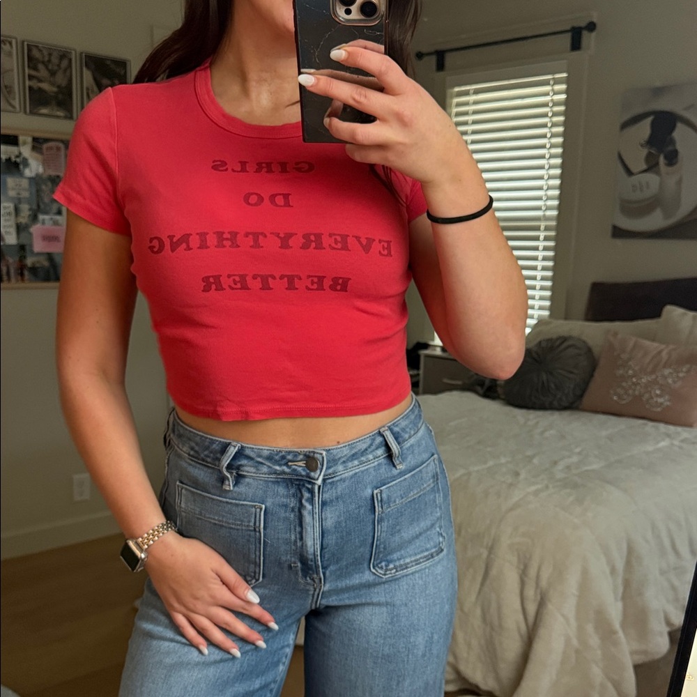 Red Urban Baby Tee